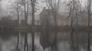 Kasteel Bouvigne poortgebouw in de mist (Breda)