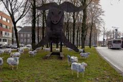 de kudde afval schapen bij het offer van Isaac,  (Kloosterplein/Breda)