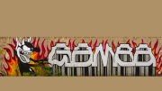 gomba -onbekende graffiti-artiest (bouwplaats oude  Carolus Ziekenhuis (Jan Heinsstraat/'s Hertogenbosch)